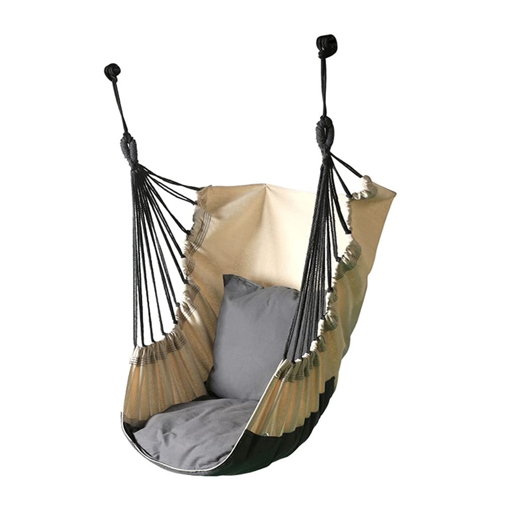 LZL Indoor & Outdoor Hanging Hammock Chair Swing with Pillow - Comfortable Garden, Patio, Balcony Relaxation for Adults (Color: H) - Perfect for Lounging, Reading & Napping