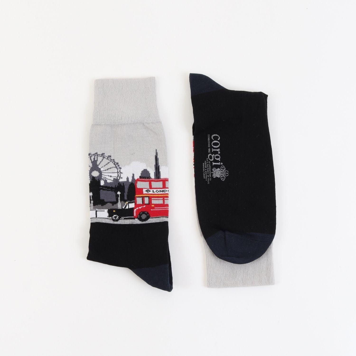 Men's London Scene Cotton Socks - Comfortable Breathable Casual Socks for Everyday Wear, Travel & Office