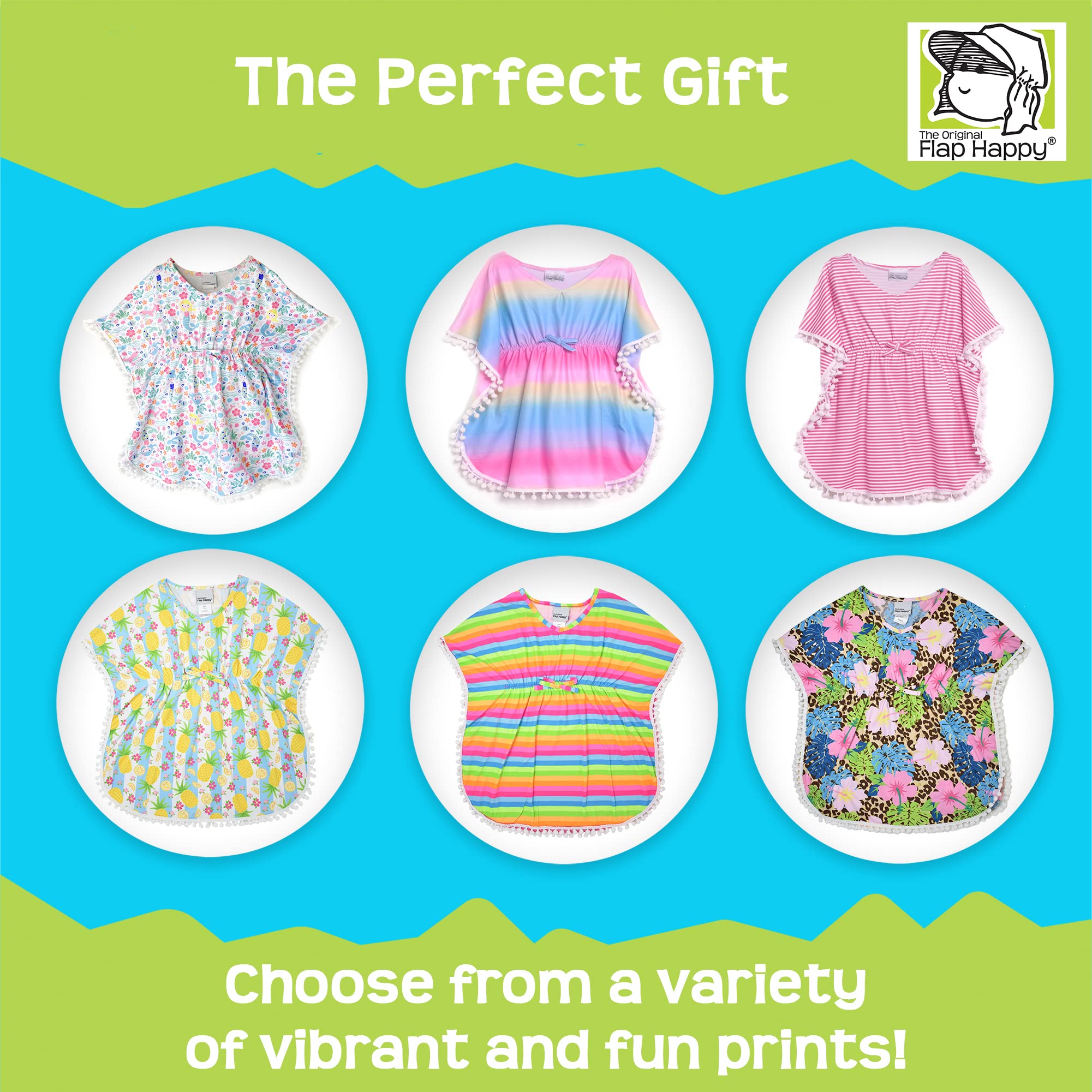UPF 50+ Girls' Beach Swim Cover Up - Kaia Sun Protection Rashguard for Swimming, Surfing & Summer Outdoor Activities