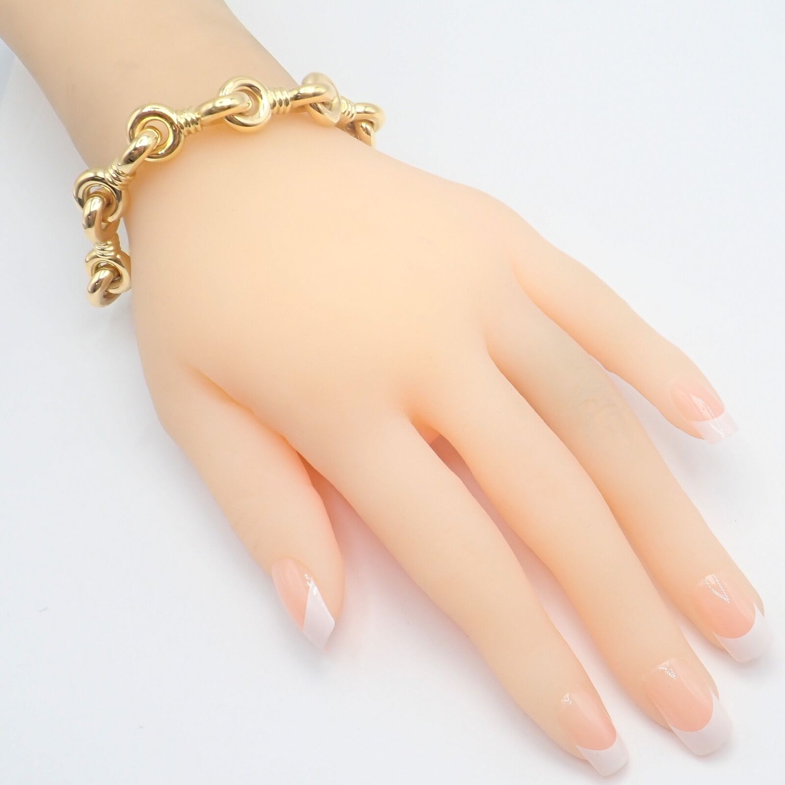 Vintage Chunky 18k Yellow Gold Bracelet - 8 Inch, 37 Grams | Luxury Estate Jewelry for Women | Perfect for Weddings, Parties & Special Occasions