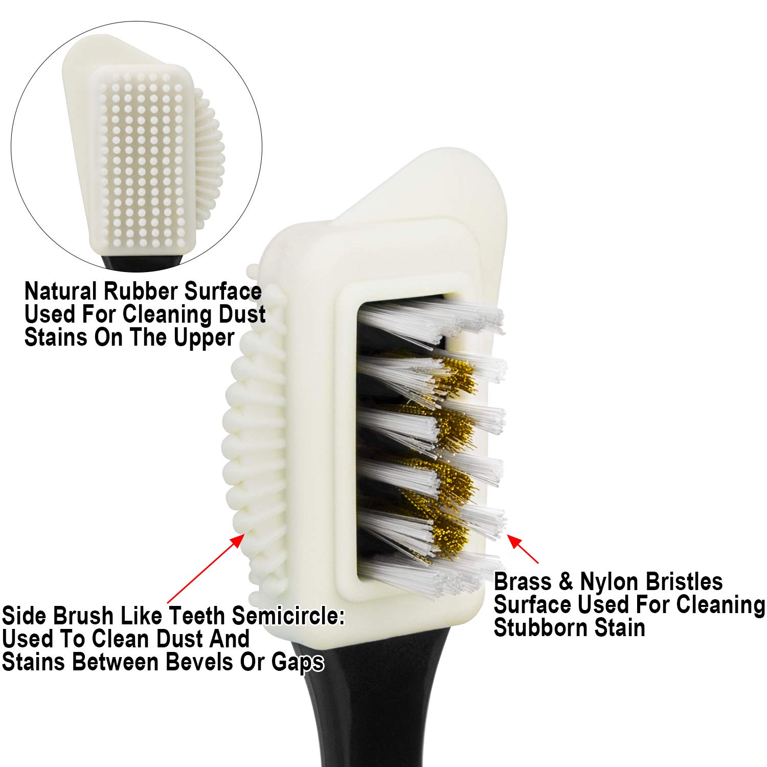 Premium Suede & Nubuck Shoe Cleaning Kit - 2 Sets of 4-Way Brushes & 4 Erasers for Sneakers, Boots & Leather Shoes | Complete Shoe Care Solution for Home & Professional Use