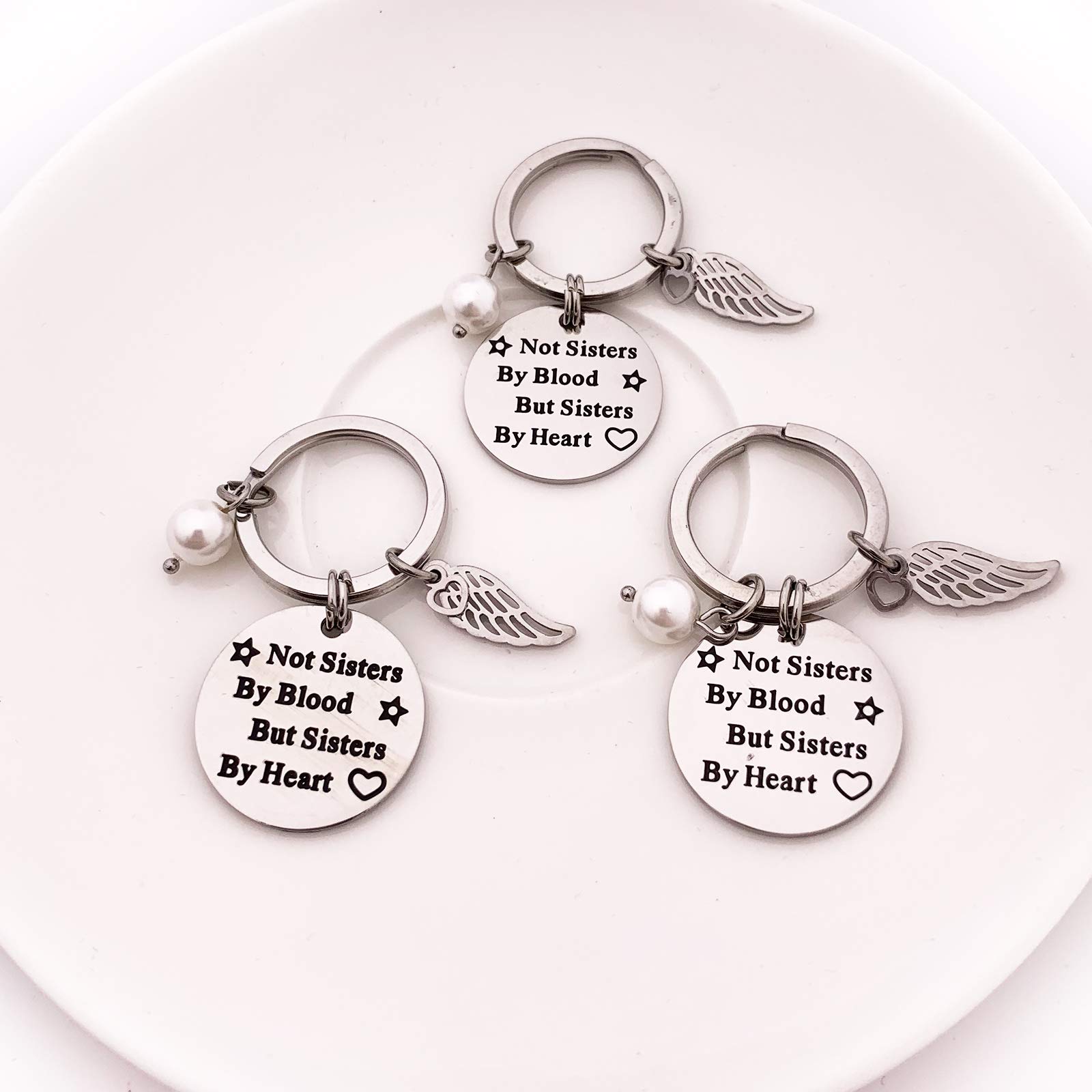 Sister Keychain Set - 3 Pcs Friendship Gifts for Women - Perfect for Christmas & Best Friends