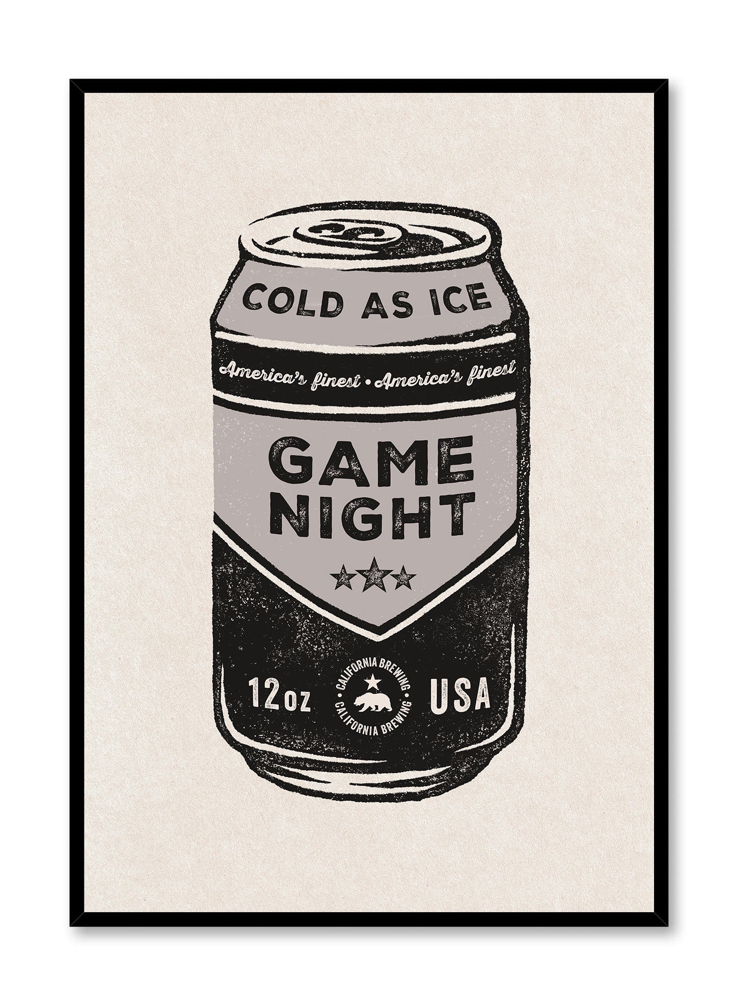 Game Night in Los Angeles Poster - Fun Party Decoration for Board Game Events & Family Gatherings