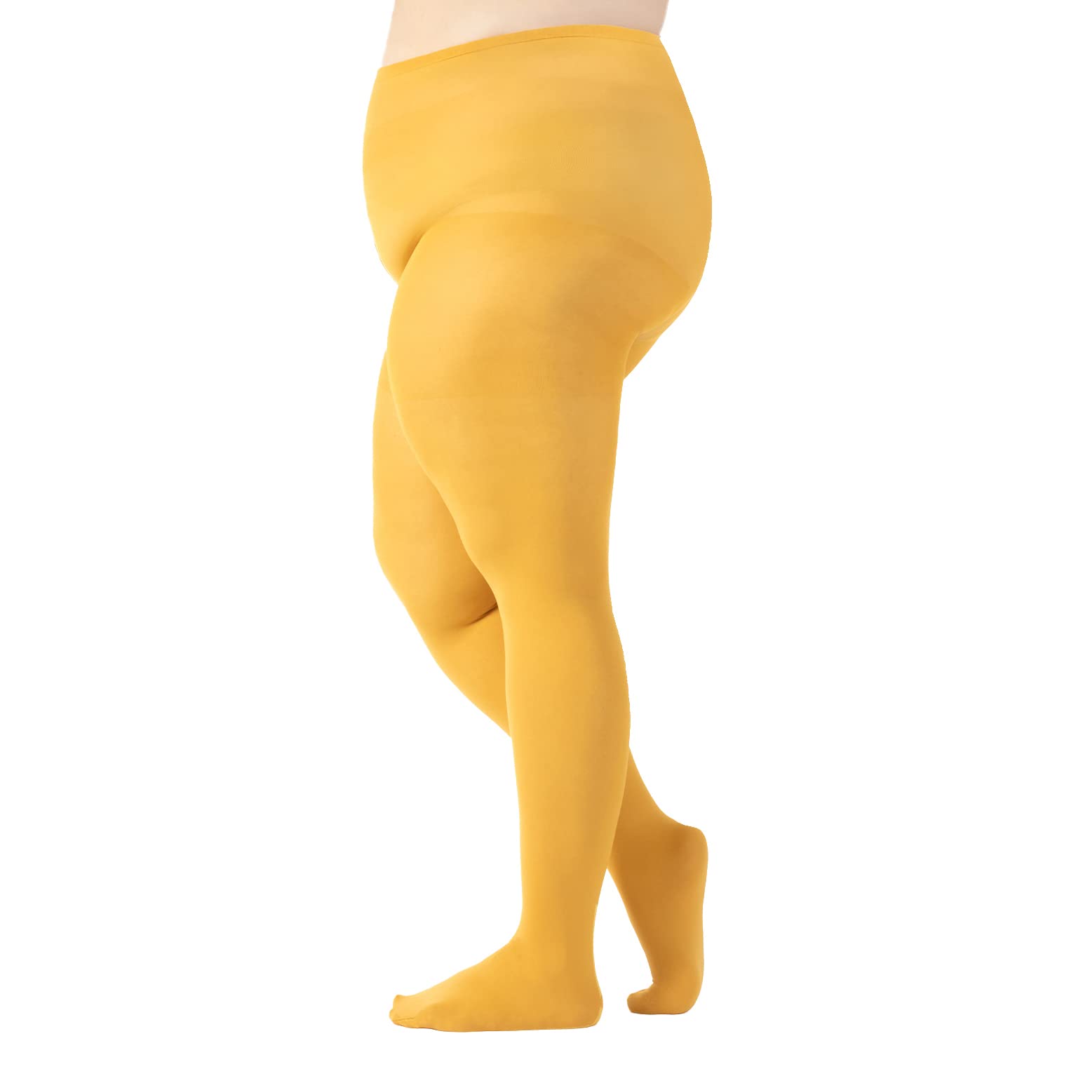 CALZITALY Anti-Chafing Opaque Tights 60 DEN Plus Size 4XL Black | Italian Hosiery for Comfort & Style