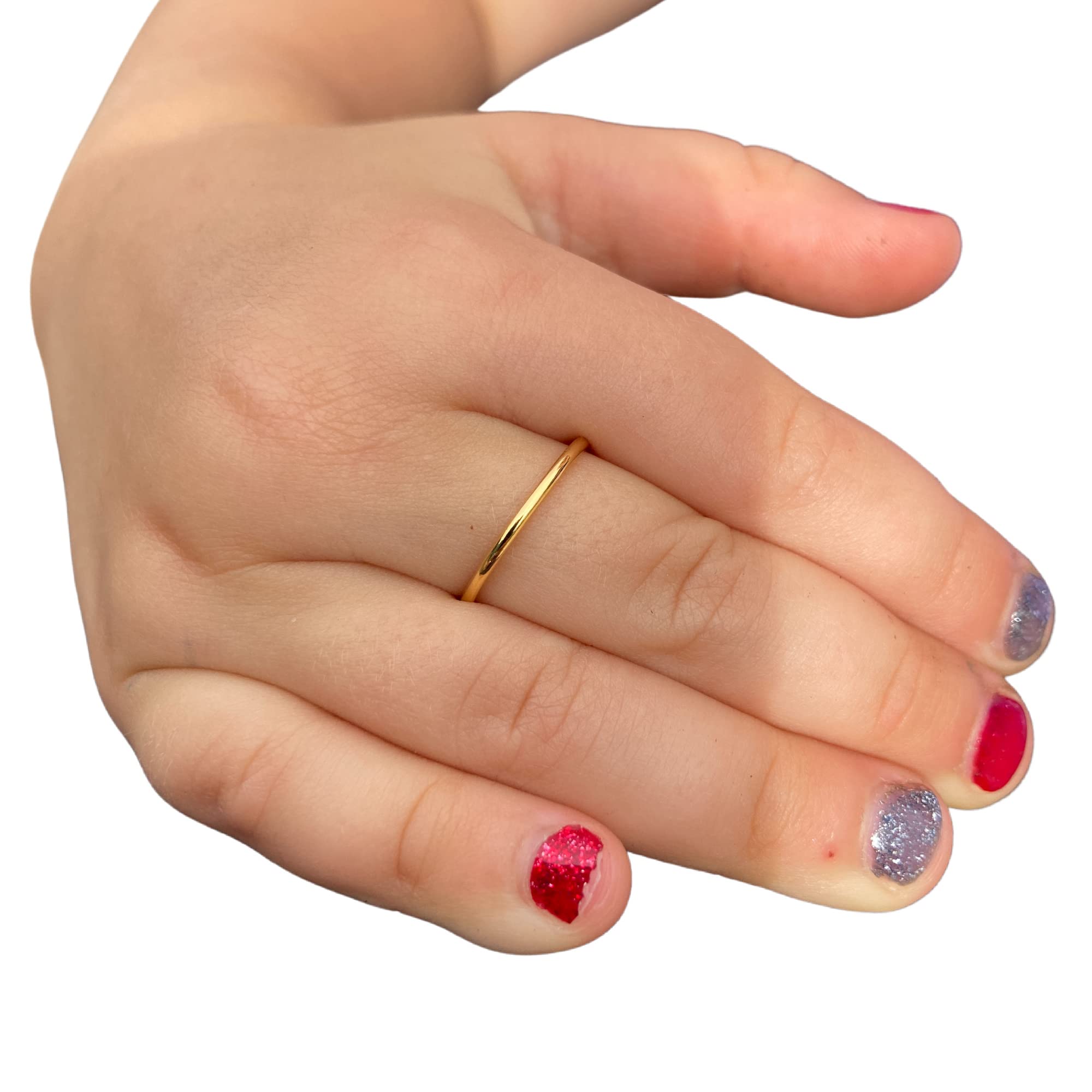 14K Gold Baby Stacking Rings - Keepsake Jewelry for Baby Girls & Boys - Perfect Baptism & Christening Gifts (Size 3) - Ideal for First Birthday, Baby Shower & Special Occasions