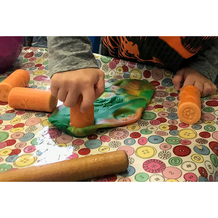 Yellow Door® Let's Roll Seasons Dough Roller Set - 4 Seasonal Textured Rolling Pins for Kids Sensory Play, Early Learning & Fine Motor Skills Development - Perfect for Playdough, Clay & Baking Activities