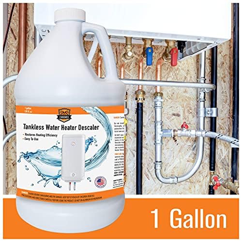 Chromex Tankless Water Heater Descaling Solution - 4 Gallon Highly Effective Descaler for Water Heaters & Coffee Makers | Removes Limescale & Mineral Buildup | Perfect for Home, RV & Commercial Use