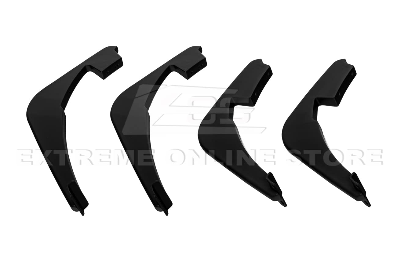 2020-Present Chevrolet Corvette C8 Base Models Performance Rear Bumper Diffuser Splitter Fin Canard Pair - ABS Plastic Matte Black | Aerodynamic Upgrade for Street & Track Racing