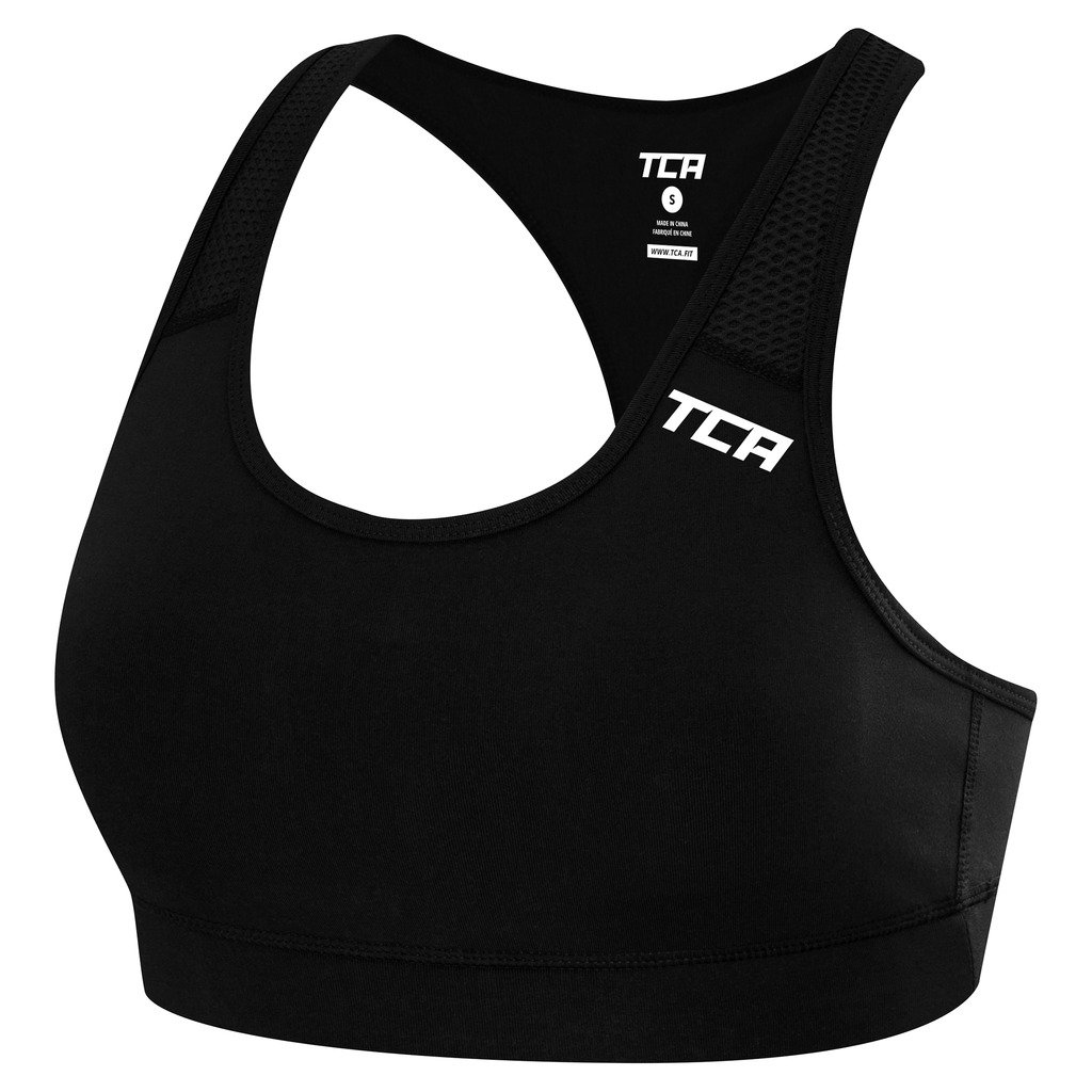 TCA Women's Hex Sports Bra Crop Top with Removable Pads - High Support Workout, Yoga & Running Activewear for Gym Fitness