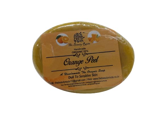 Organic Orange Peel Soap for Women & Men | Exfoliating & Skin Revitalizing Face & Body Soap | Fights Acne, Wrinkles & Dark Spots | 100g Natural Skincare Bar | Perfect for Daily Cleansing & Spa Treatments