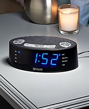 AM/FM Auto Set Digital Alarm Clock with Large LCD Display & 4336 Presets - Perfect for Bedroom, Office, and Travel Use