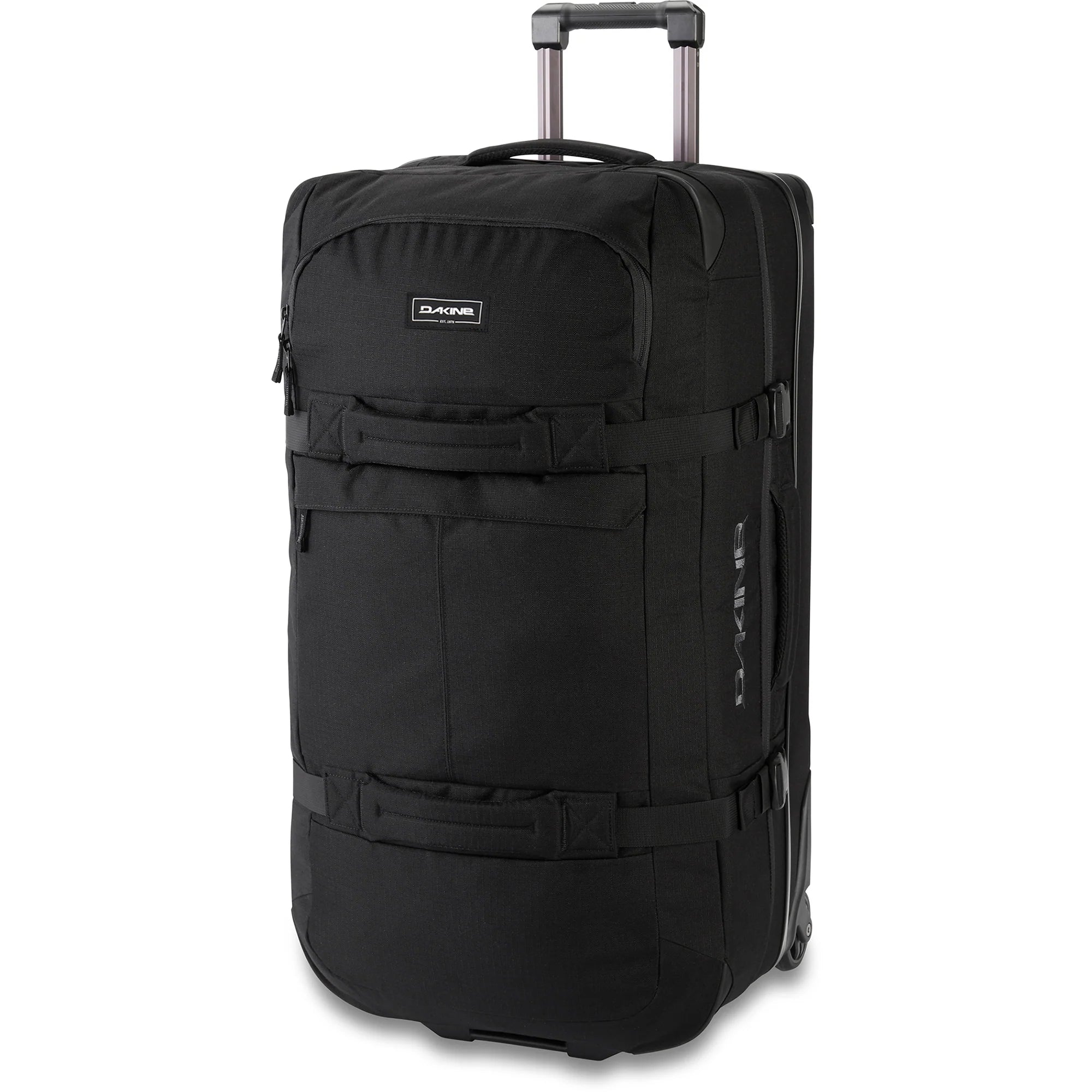 Dakine Split Roller Bag 110L - Large Durable Travel Luggage with Wheels for Airplane, Cruise & Adventure Trips - Black