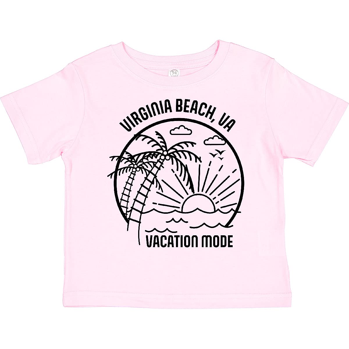 Inktastic Virginia Beach Summer Vacation Mode Toddler T-Shirt - Soft Cotton Kids Tee for Beach Trips & Family Vacations