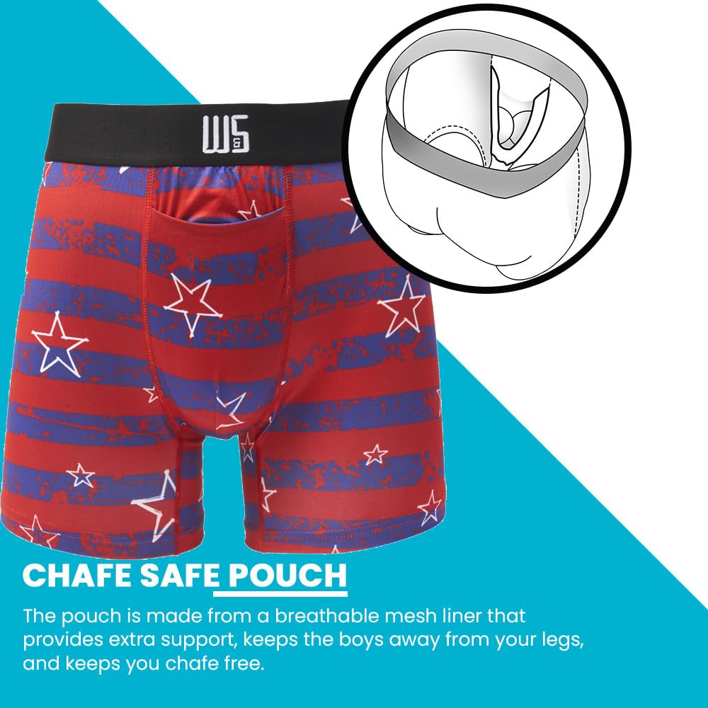 Warriors & Scholar Men's Moisture-Wicking Trunk Underwear - Breathable Boxer Briefs for Active Lifestyle & Daily Comfort - Perfect for Workouts, Sports & Everyday Wear
