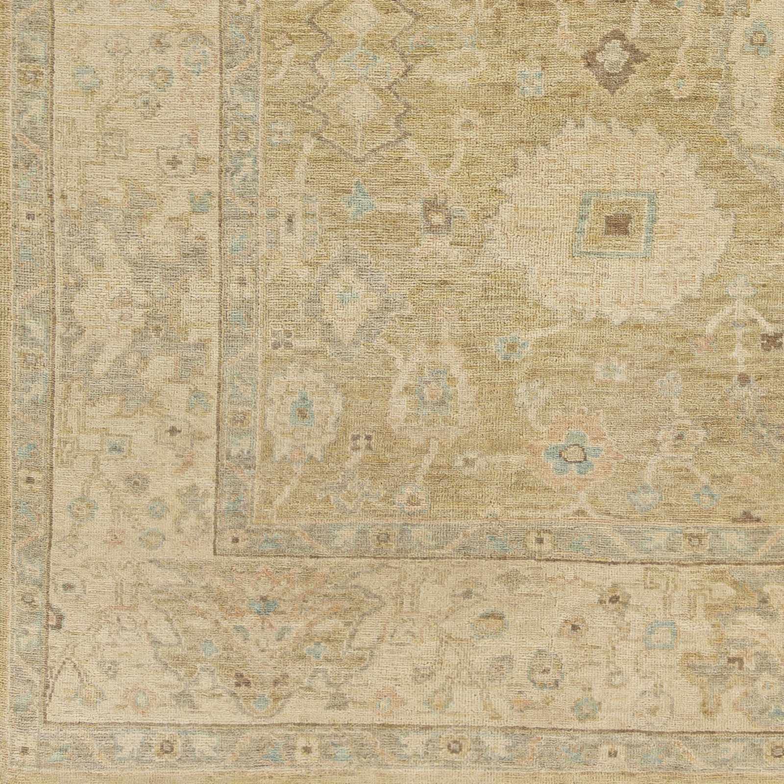 Hauteloom Karalee Wool Area Rug for Living Room & Bedroom - Traditional Beige, Dark Brown, Dusty Pink - 2' x 3' - Soft & Durable Handmade Rug for Home Decor, Cozy Comfort Underfoot
