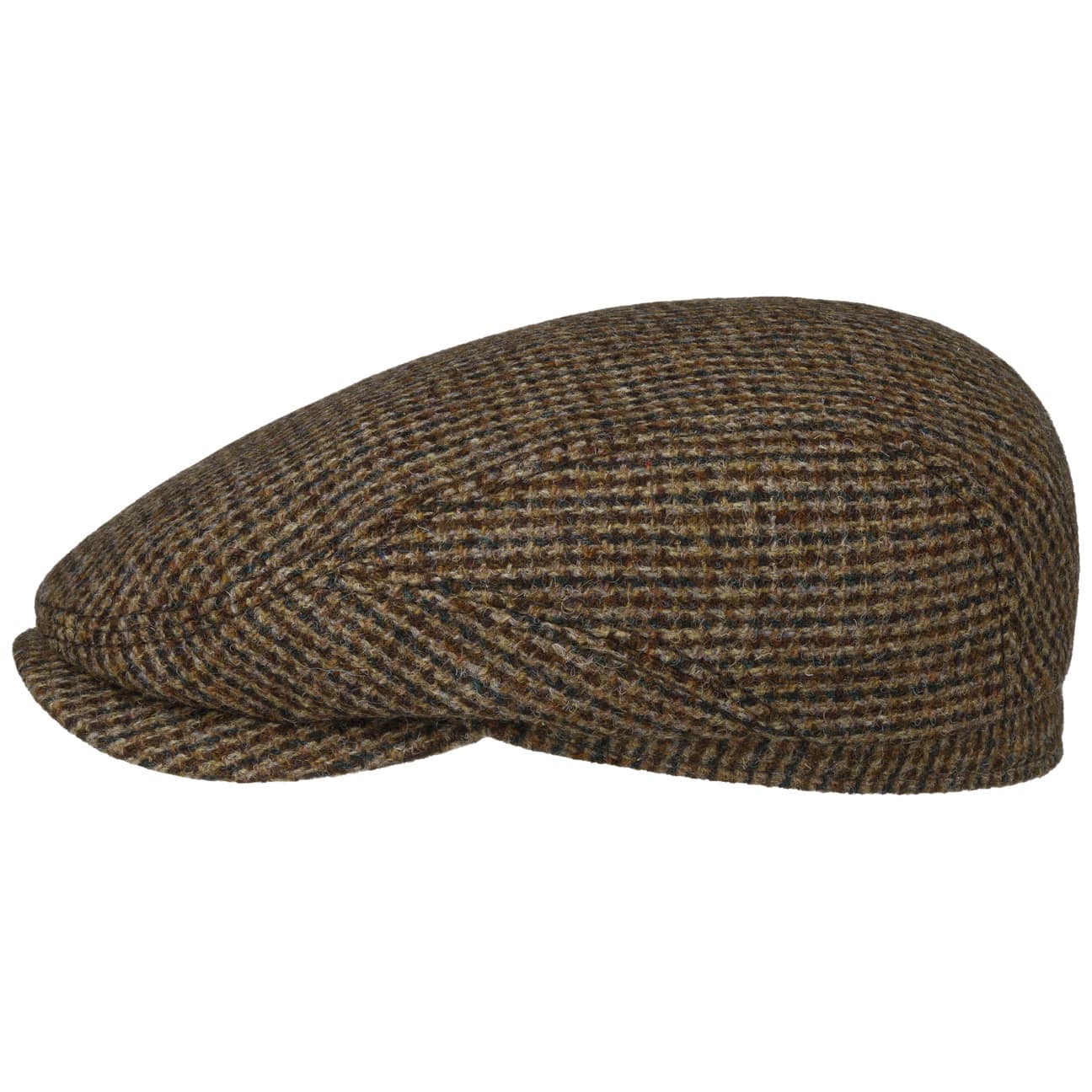 Stetson Brayton Harris Tweed Driver Flat Cap for Men - Classic Vintage Newsboy Hat for Driving, Golf, and Outdoor Activities