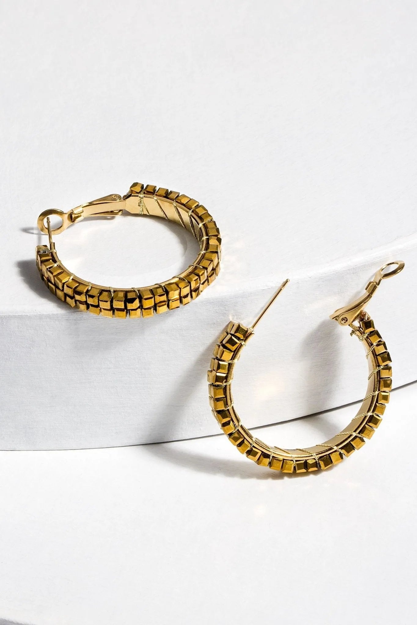 Dainty Beaded Hoop Earrings for Women - Gold & Silver Fashion Jewelry - Perfect for Parties, Weddings & Everyday Wear
