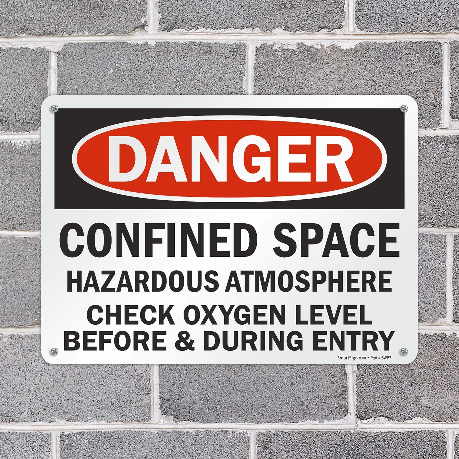 Danger - Confined Space Hazard Sign | 10x14 Inch Aluminum OSHA Warning Sign for Construction Sites & Industrial Areas | Bilingual English/Spanish Safety Sign