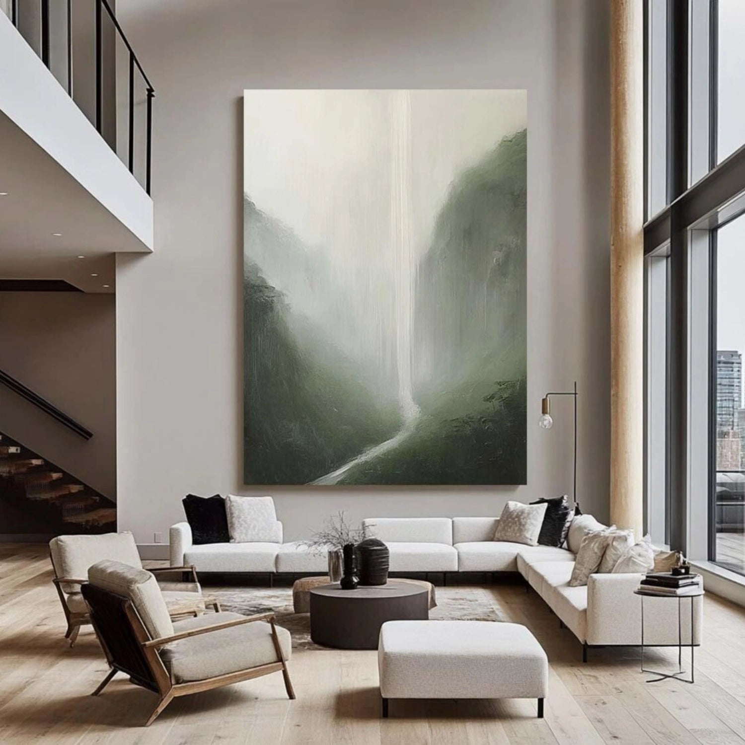Abstract Painting #AB 438 - Modern Wall Art for Home & Office Decor | Handmade Canvas Artwork for Living Room, Bedroom & Office Spaces