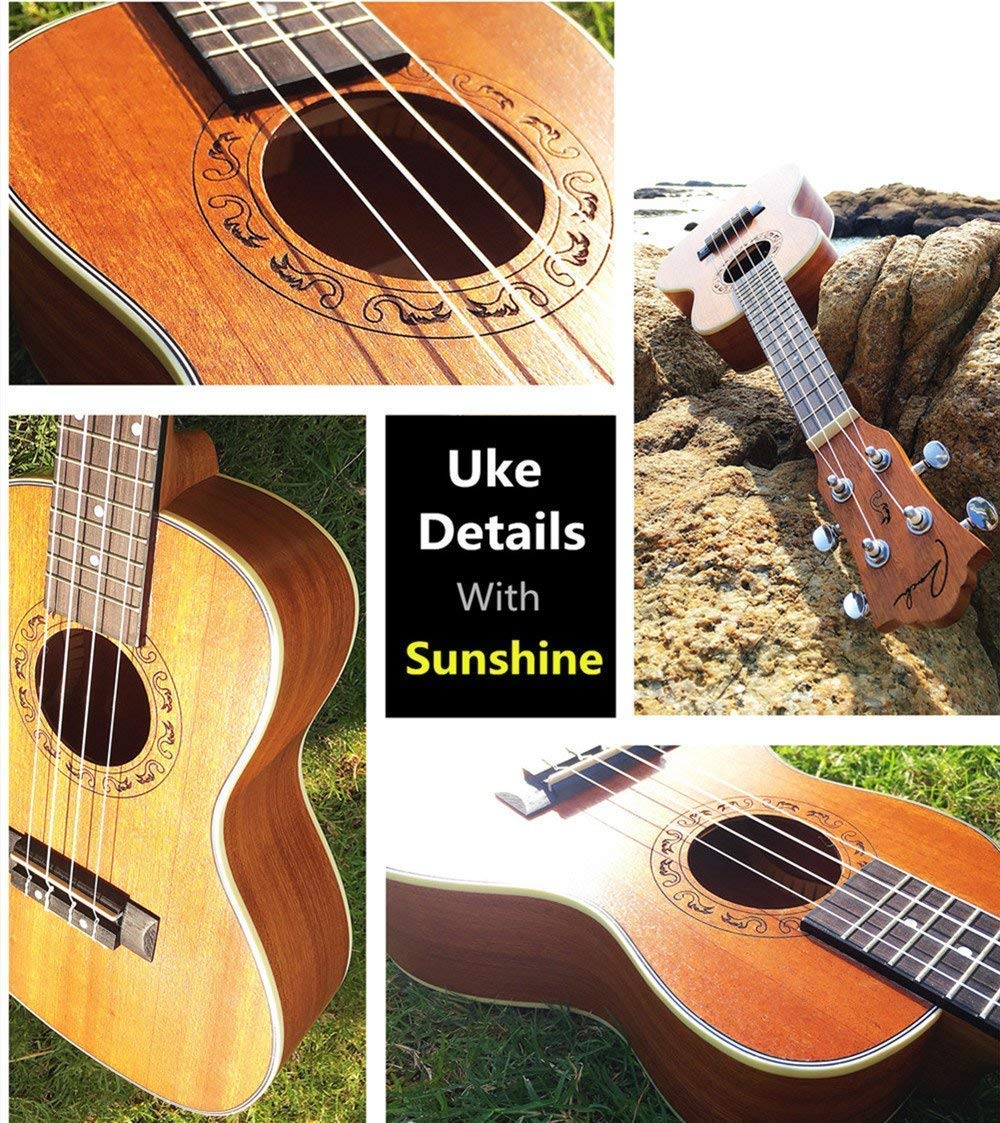 Professional 26 Inch Ranch Tenor Ukulele Kit - Wooden Hawaiian Guitar with Gig Bag, Tuner, Strap & Aquila Strings | Includes 12 Online Lessons | Perfect for Beginners, Travel, Beach Performances & Music Classes
