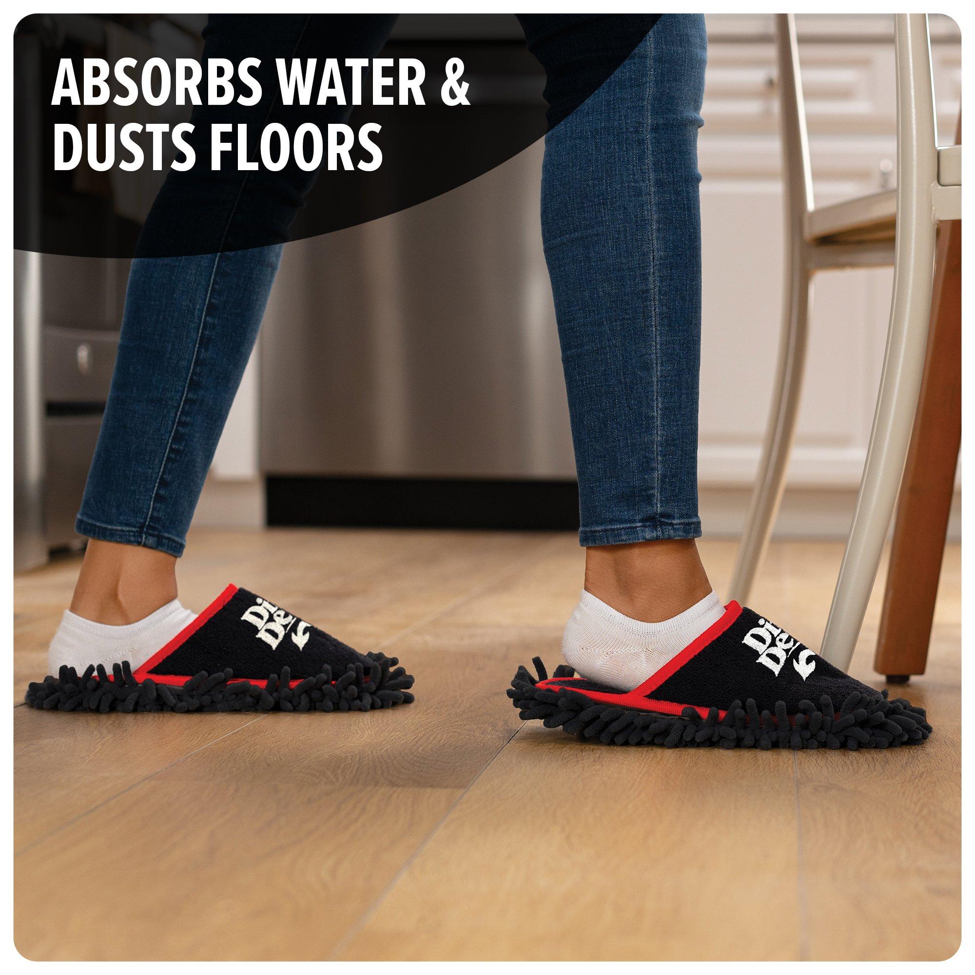 Best Cleaning Slippers for Floors - Microfiber Mop Slippers for Home Cleaning - Perfect for Hardwood, Tile & Laminate Floors - Indoor House Cleaning Accessories