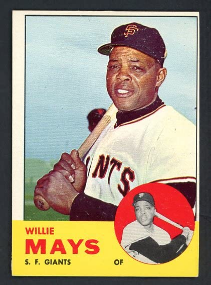 1963 Topps #300 Willie Mays San Francisco Giants Baseball Card EX-MT Condition - Perfect for Collectors, Sports Memorabilia & Vintage Trading Card Enthusiasts