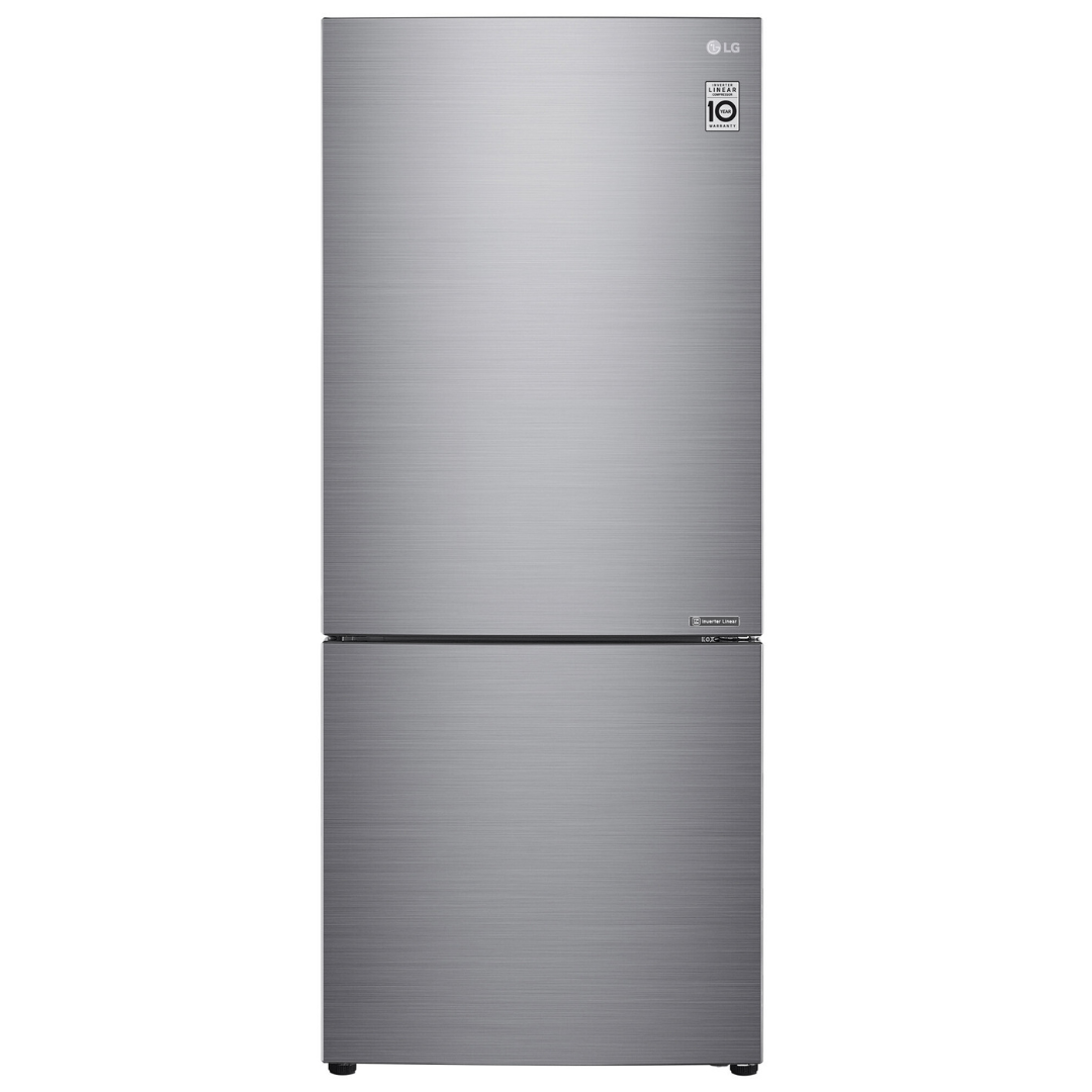 LG 420L Bottom Mount Refrigerator with Freezer - Stainless Steel GB-455PL - Energy Efficient French Door Fridge for Modern Kitchen & Home Use