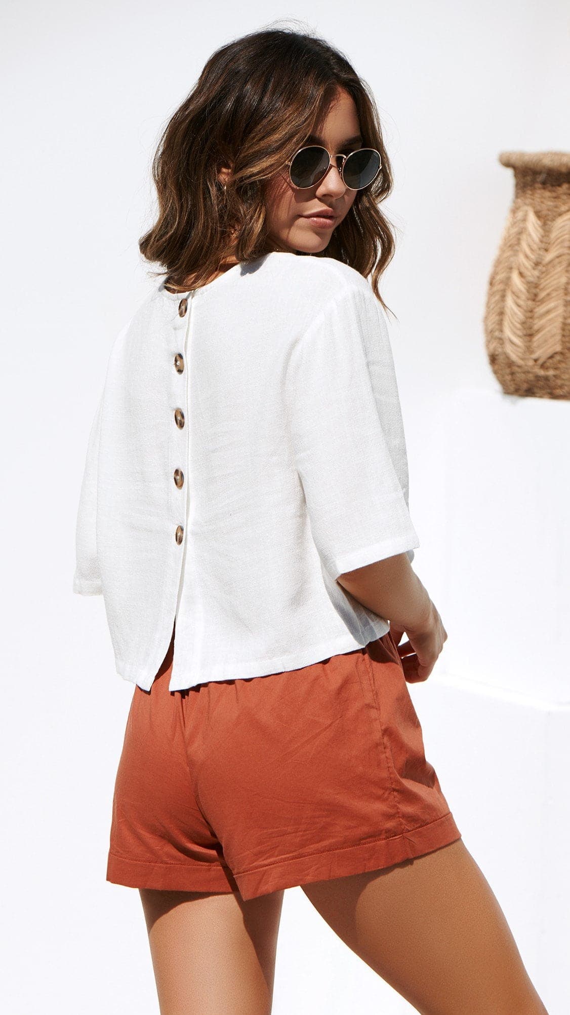 Charlotte Top for Women - Elegant White Blouse for Casual & Office Wear | Perfect for Summer Outfits & Business Attire