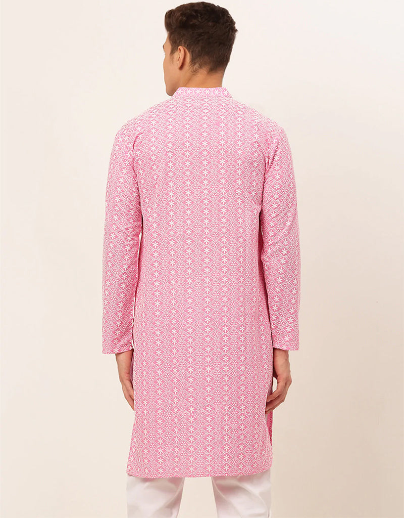 Baby Pink Cotton Kurta for Women - Soft & Comfortable Traditional Indian Dress - Perfect for Festivals, Weddings & Casual Wear