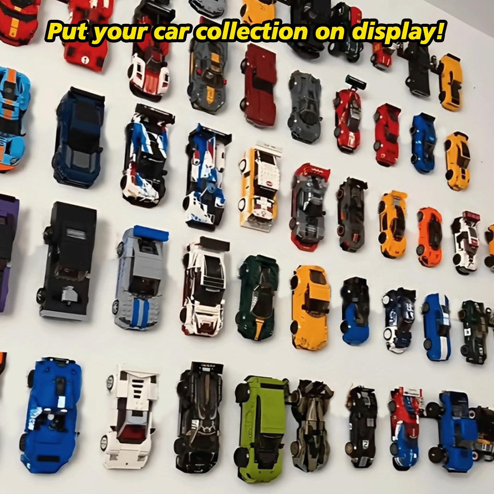 10 PCS Steel Wall Mount for Lego Speed Champions Cars | Durable Display Stand for Car Models | Perfect for Showcasing Collections in Home, Office, or Garage
