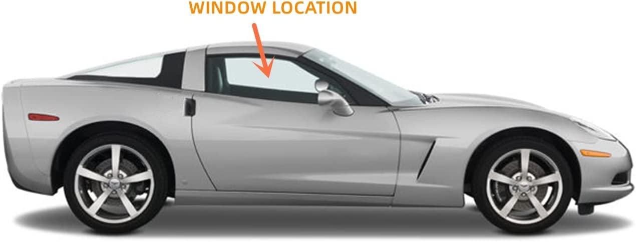 2005-2013 Chevrolet Corvette Passenger Side Window Glass Replacement - Right Door OEM Fit - Perfect for Auto Repair & DIY Car Maintenance