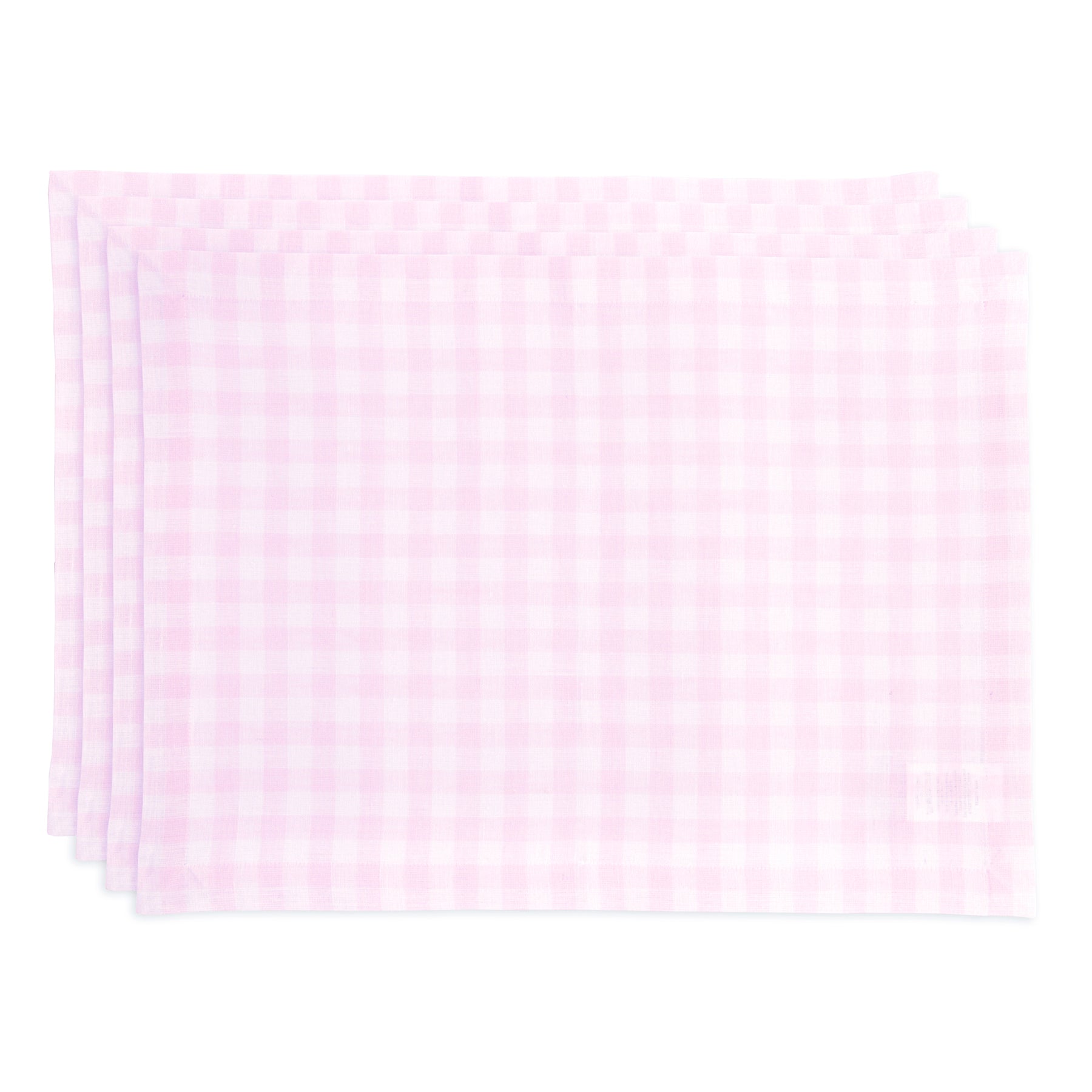 Stylish Gingham Placemats Set of 4 - Cotton Table Mats for Dining Room Decor, Kitchen Table Setting & Picnic Accessories