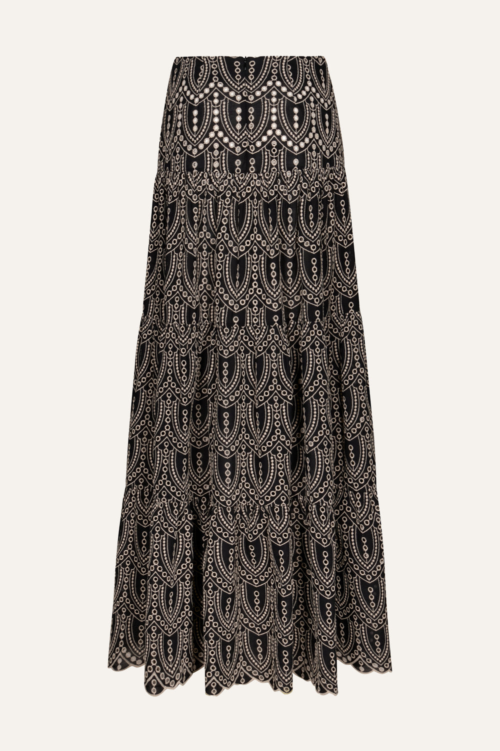 Palm Rhythm Skirt - Women's Boho Floral Print Midi Skirt with Elastic Waist | Perfect for Beach Vacations, Summer Outfits, and Casual Wear