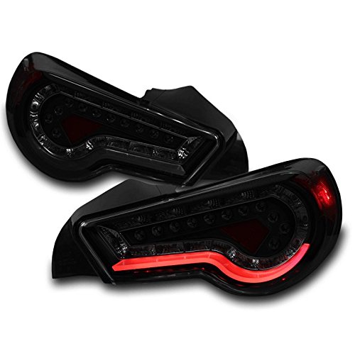 ZMAUTOPARTS LED Altezza Tail Lights for 2015 Scion FR-S & Subaru BRZ - Black/Smoke Brake Lamps - Upgrade Your Car's Style & Night Visibility (Perfect for Street Racing & Custom Builds)