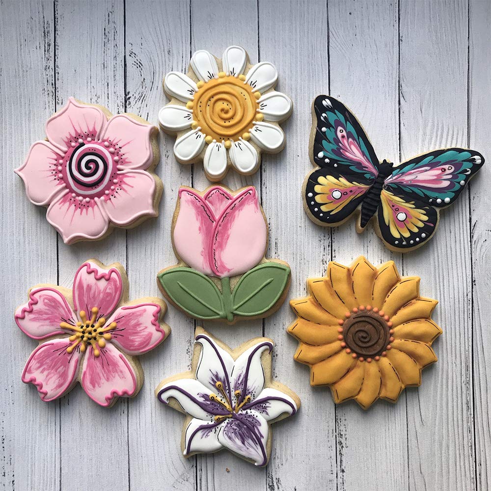 LILIAO Spring Butterfly Cookie Cutter Set - 4.5 x 3 Inch Stainless Steel Baking Tools for Cookies, Pastries, Fondant - Perfect for Easter, Birthday Parties & DIY Decorations