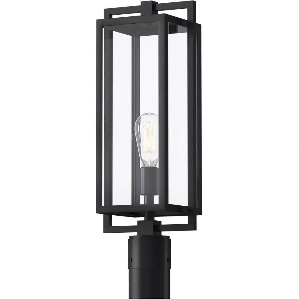 Kichler Goson 20 Inch Black Outdoor Post Light with Clear Glass - Perfect for Porch, Garden, and Pathway Lighting