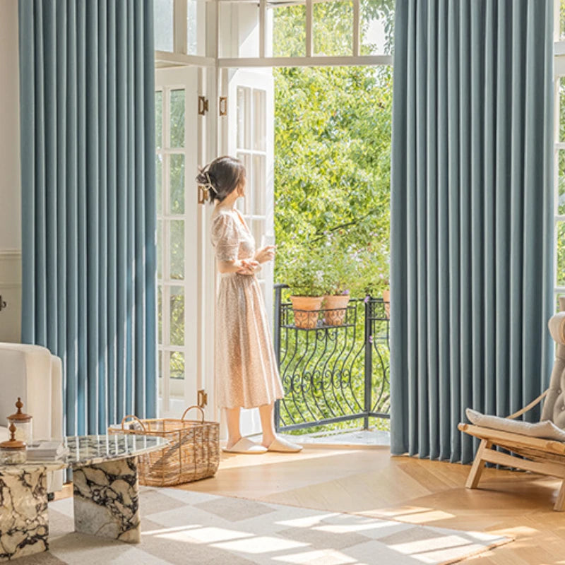 Claire Polyester Wavy Pattern Curtain Swatch - Elegant Window Treatment for Living Room, Bedroom & Home Decor