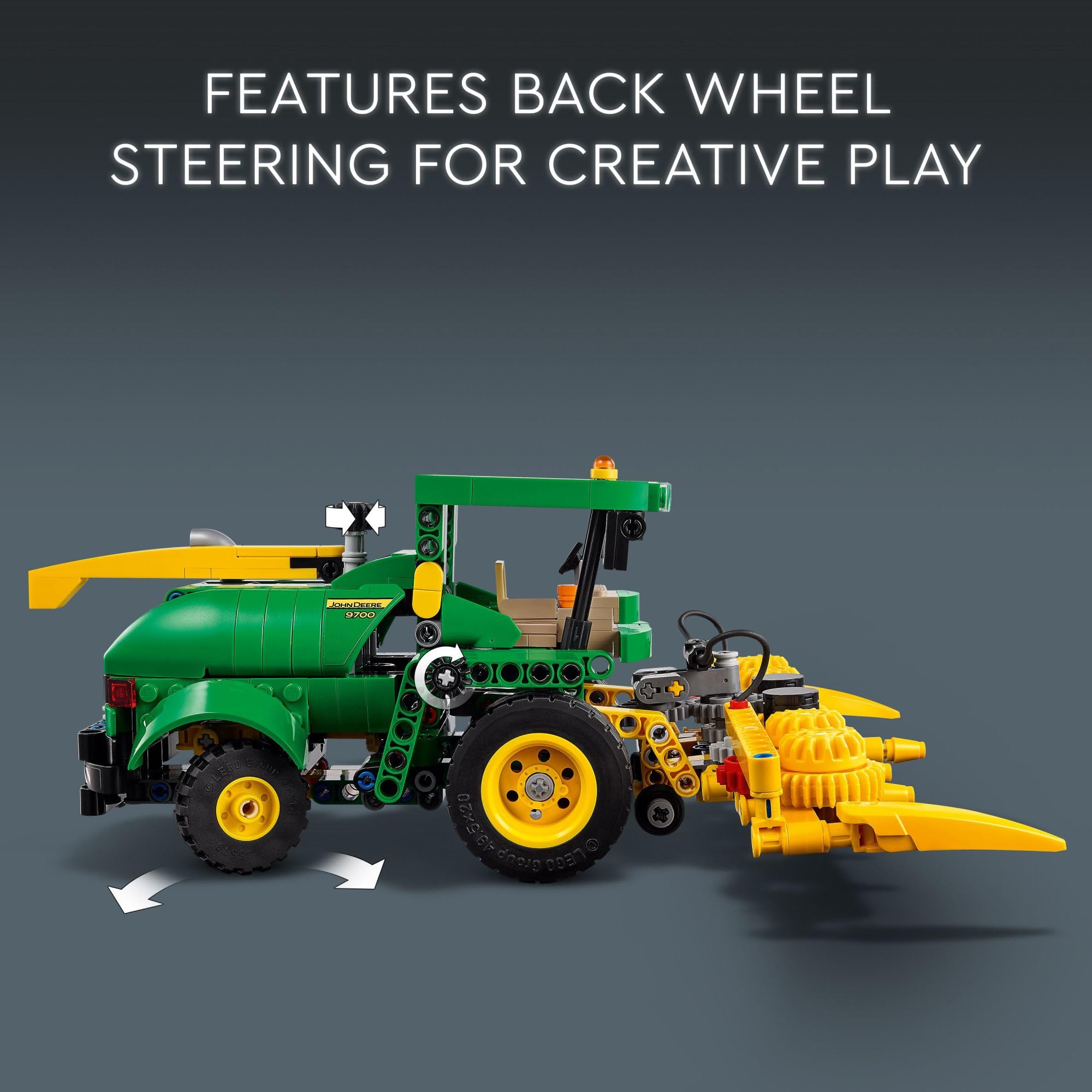 LEGO Technic John Deere 9700 Forage Harvester Tractor Toy Building Set - STEM Educational Farm Vehicle Model Kit for Kids Ages 9+ (42168) | Perfect for Creative Play, Birthday Gifts & Farm-Themed Collections