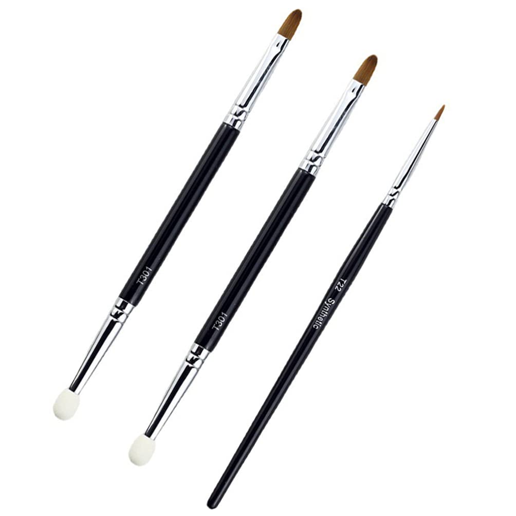 Flat Eyeliner & Eyebrow Brush Set - Concealer & Blending Tool for Flawless Makeup