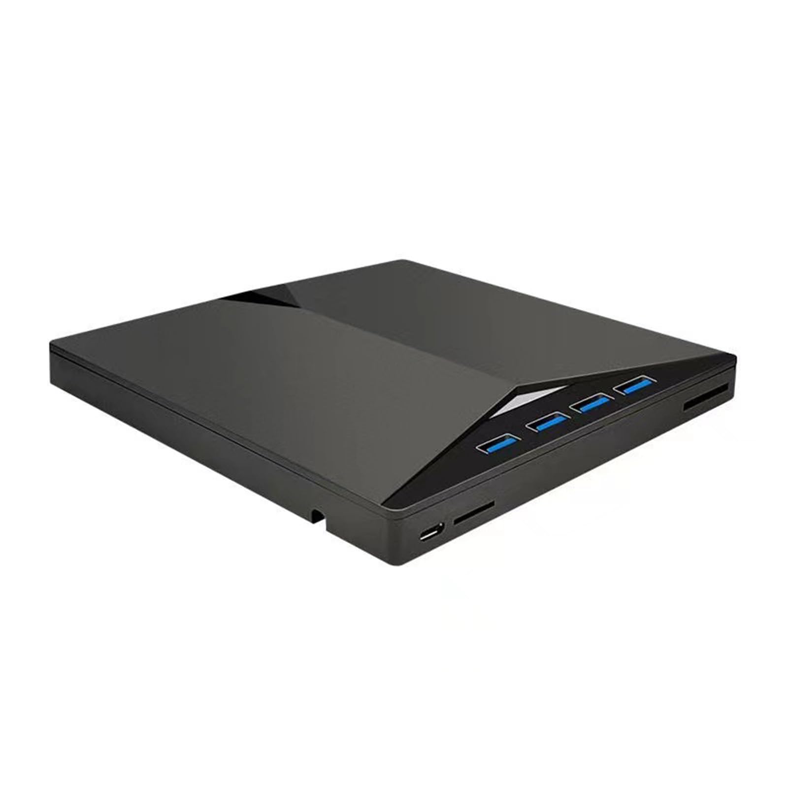 7-Port USB 3.0 & USB C External DVD Drive Burner - High-Speed Disc Writer Reader Player for Laptop PC - Perfect for Watching Movies, Burning CDs/DVDs, and Data Backup
