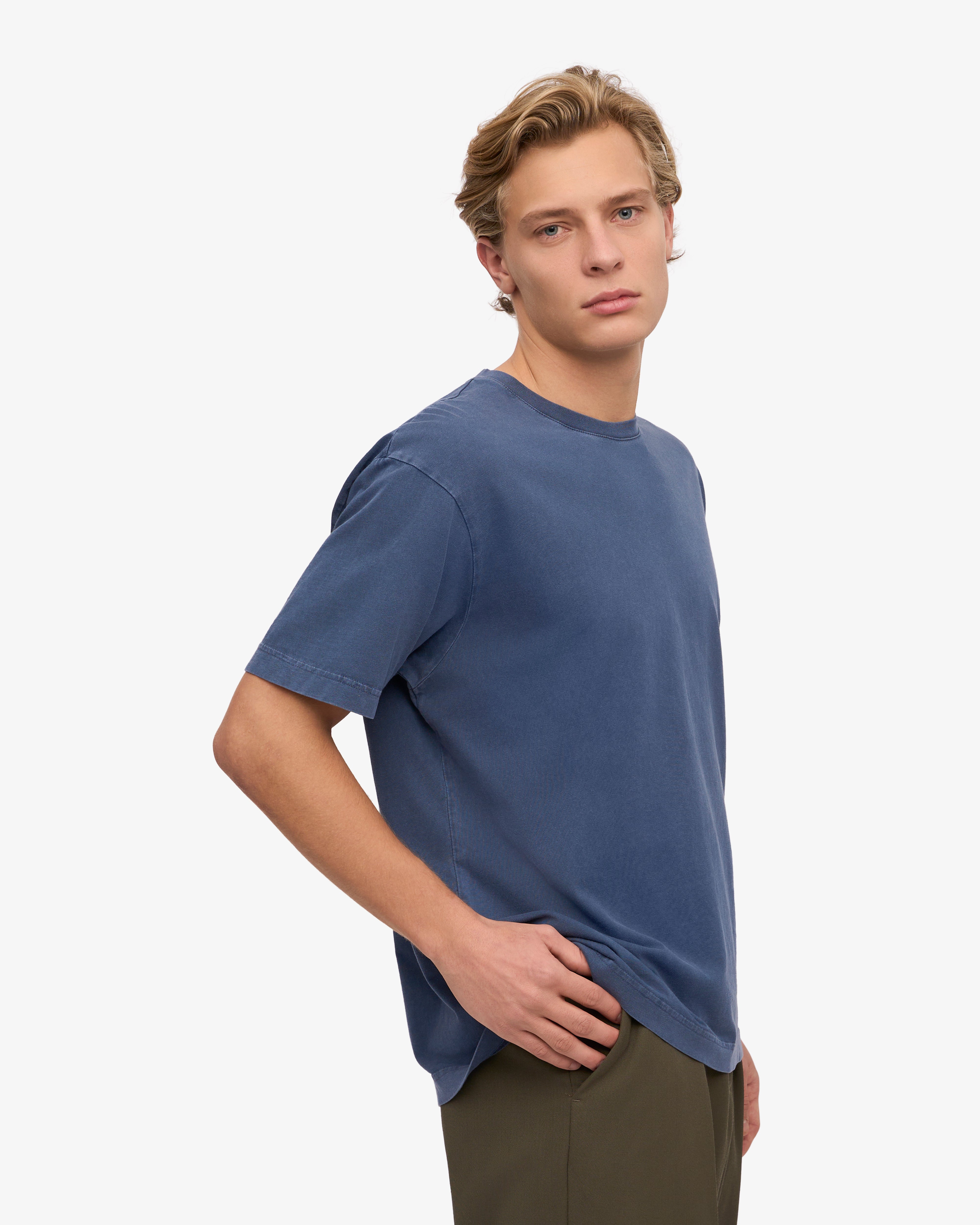 Premium Oversized Organic Cotton T-Shirt for Men & Women | Soft, Breathable & Eco-Friendly | Neptune Blue | Perfect for Casual Wear, Loungewear & Street Style
