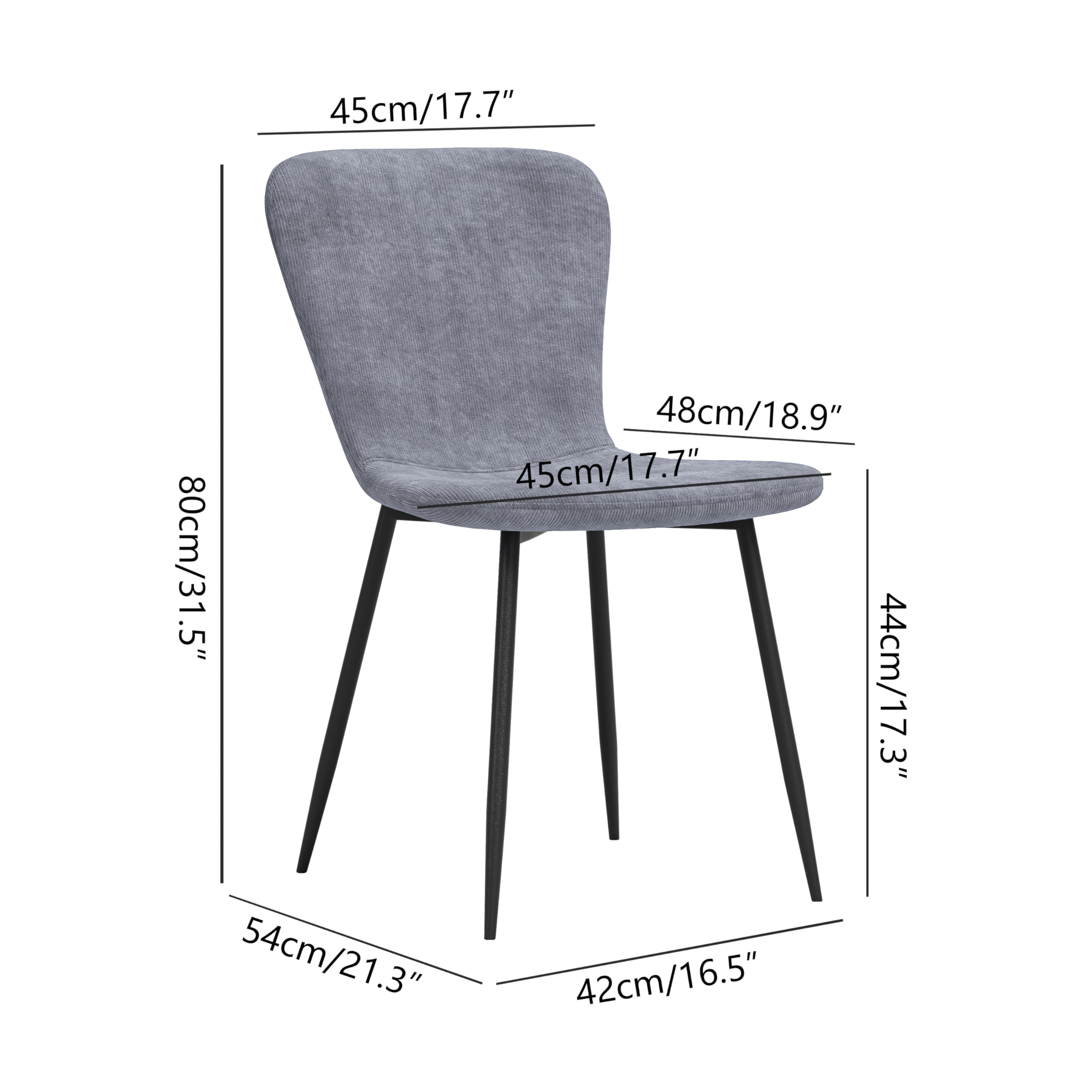 Round Tempered Glass 5-Piece Modern Dining Table Set with 4 Chairs - Grey Kitchen Table for Small Spaces, Breakfast Nook, Apartment Dining Room & Contemporary Home Decor