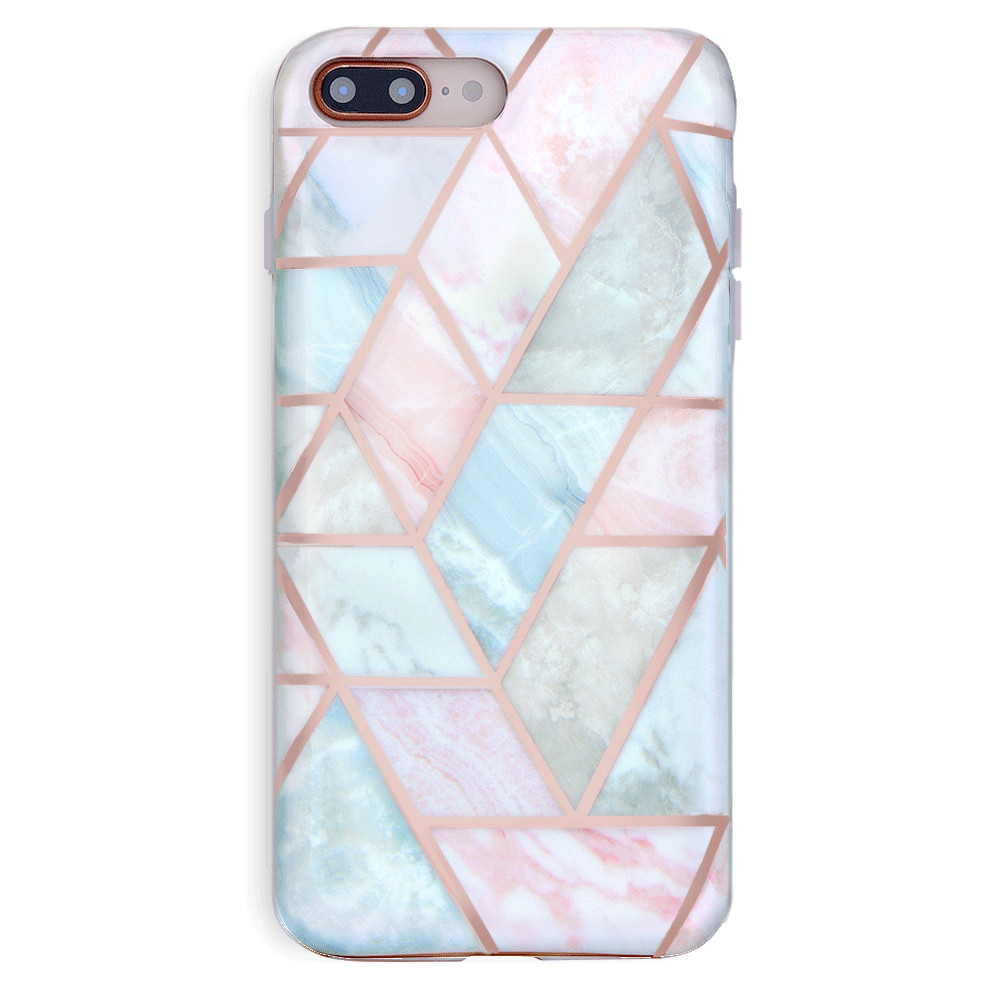 Geometric Marble iPhone Case - Stylish & Durable Phone Cover for iPhone 13/14/15 Pro Max - Perfect for Work, Travel & Everyday Protection