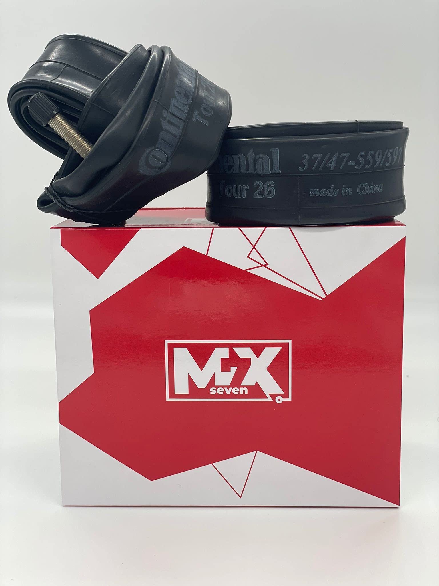 MX Seven 02-Pack Bike Inner Tubes - Continental Quality for Road Cycling