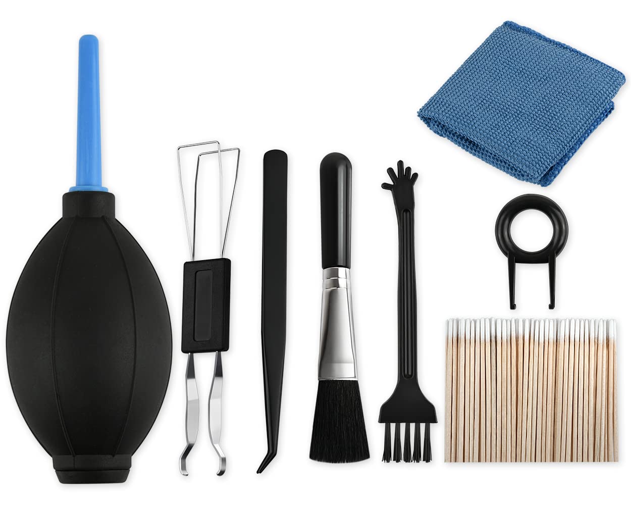 DS. DISTINCTIVE STYLE Keyboard Cleaning Kit - 8-Piece Mechanical Keyboard Tools Set with Keycap Puller, Brush, Air Blower, Microfiber Cloth & Swabs | Perfect for PC, Gaming & Office Keyboard Maintenance