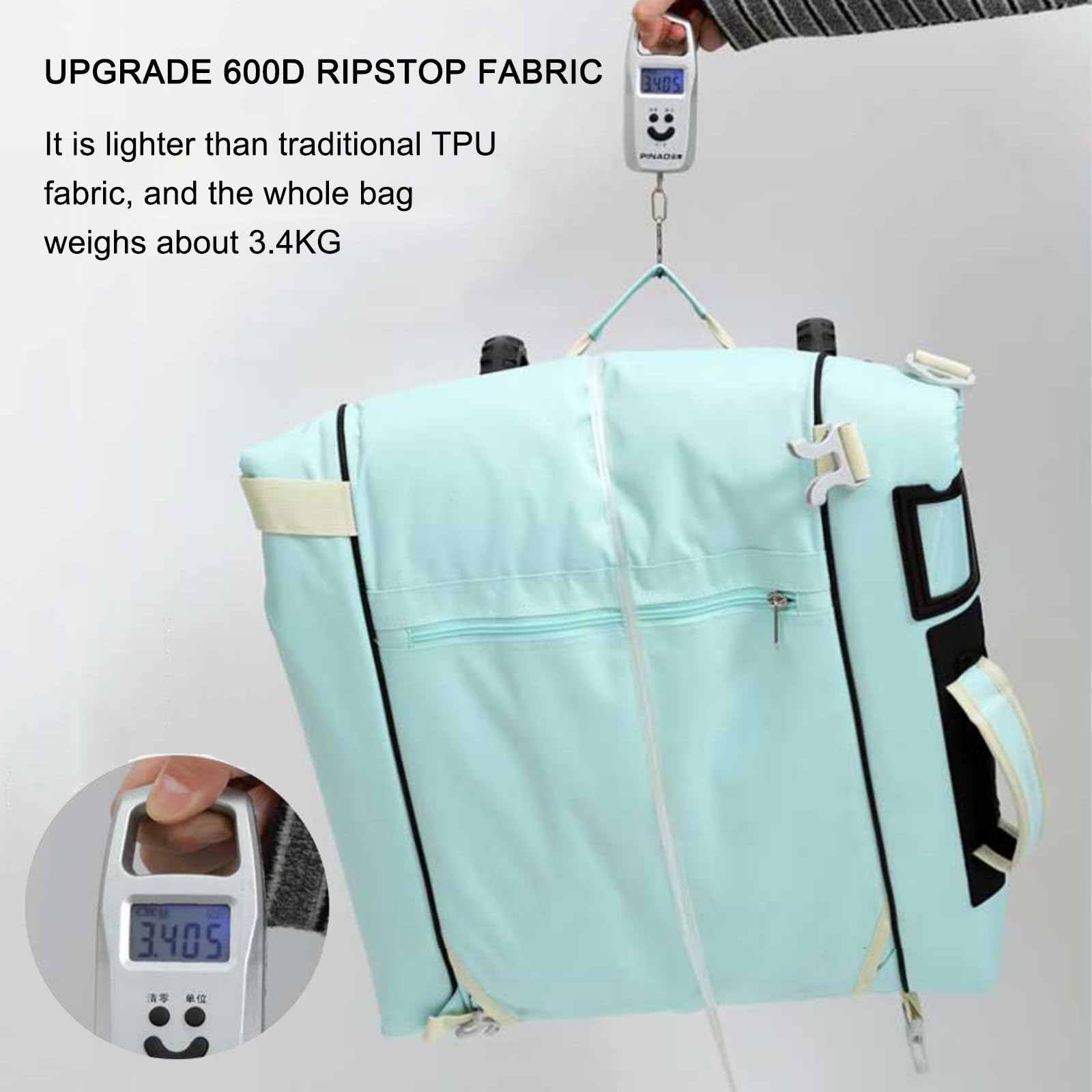 Premium Rolling Double Ski & Snowboard Travel Bag with 3 Storage Compartments & Wheels - Fits 2 Sets of Skis for Road Trips, Air Travel & Winter Vacations - Perfect for Ski Resorts, Mountain Getaways & Snow Sports Enthusiasts