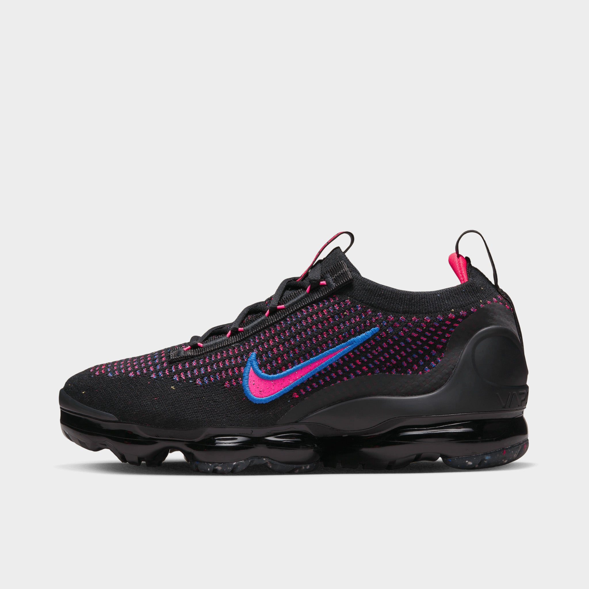 Nike Women's Air VaporMax 2021 FK Running Shoes - Black/Hyper Pink/Racer Blue | Lightweight Cushioned Sneakers for Women, Gym Workout & Daily Walking