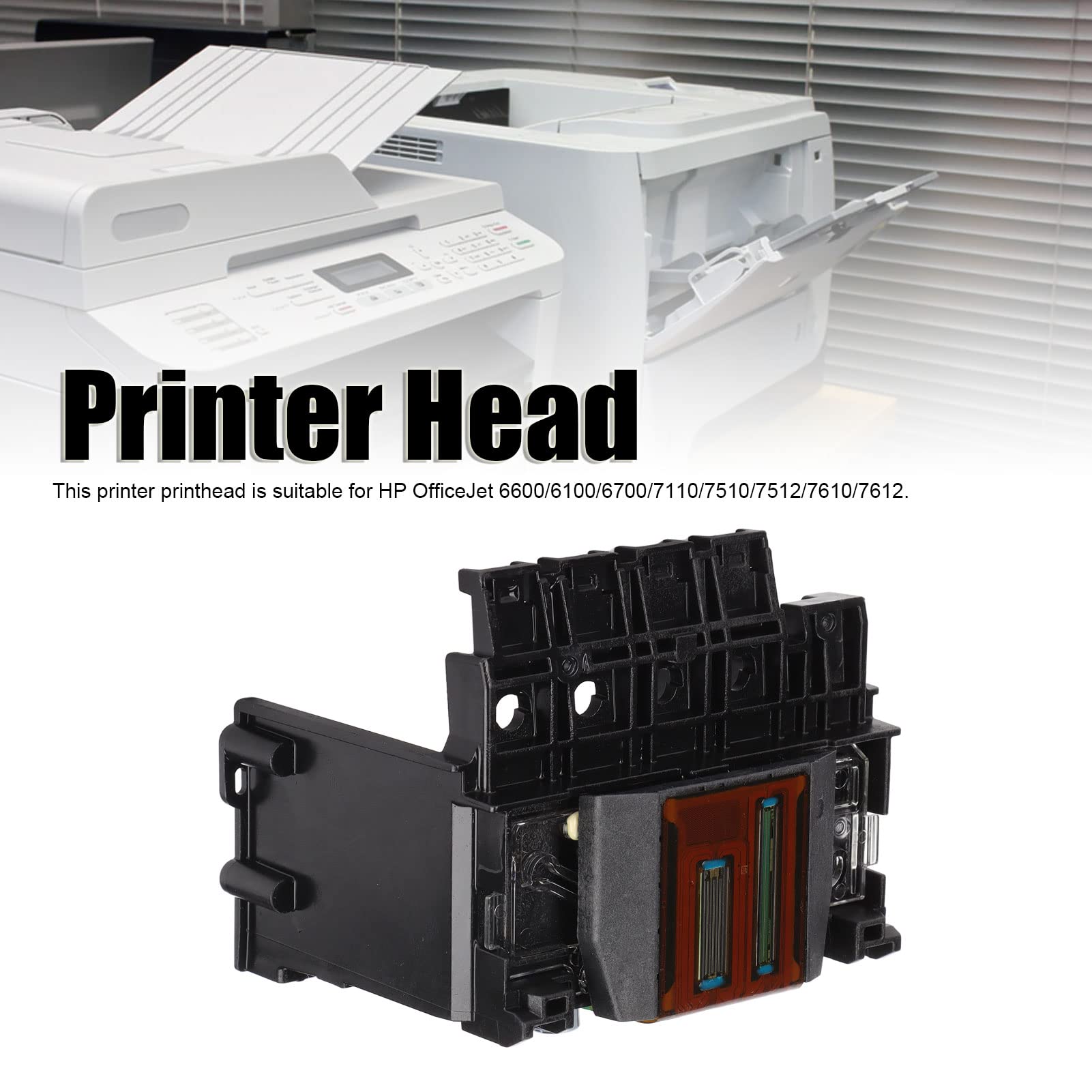 HP OfficeJet 6600 6100 6700 7110 7510 7512 7610 7612 Printhead Replacement - Compatible Print Head for HP 6600 6700 Series Printers - Easy Installation - Perfect for Home & Office Printing Needs