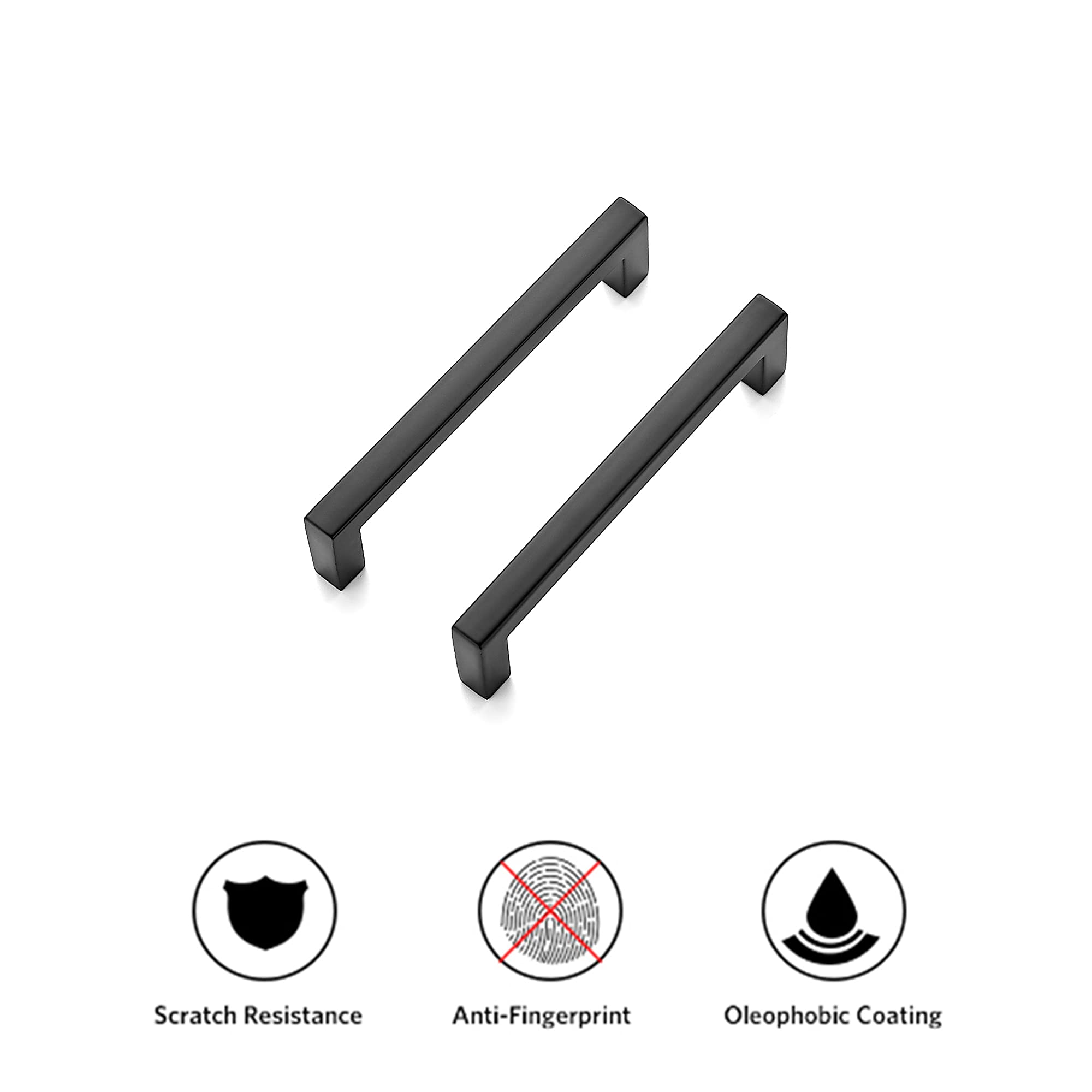 Ravinte 45 Pack 3-3/4 Inch Slim Square Bar Drawer Pulls - Matte Black Cabinet Handles for Kitchen & Bathroom - Durable Cabinet Hardware for Modern Home Decor