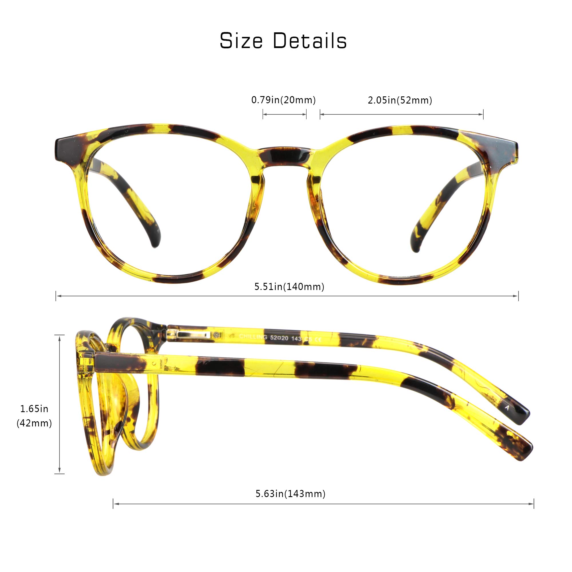 VisionGlobal Blue Light Blocking Glasses - 2 Pack Anti Eyestrain Computer Glasses with Stylish Oval Frame & Anti-Glare Coating | Perfect for Gaming, Office Work & Screen Time Protection